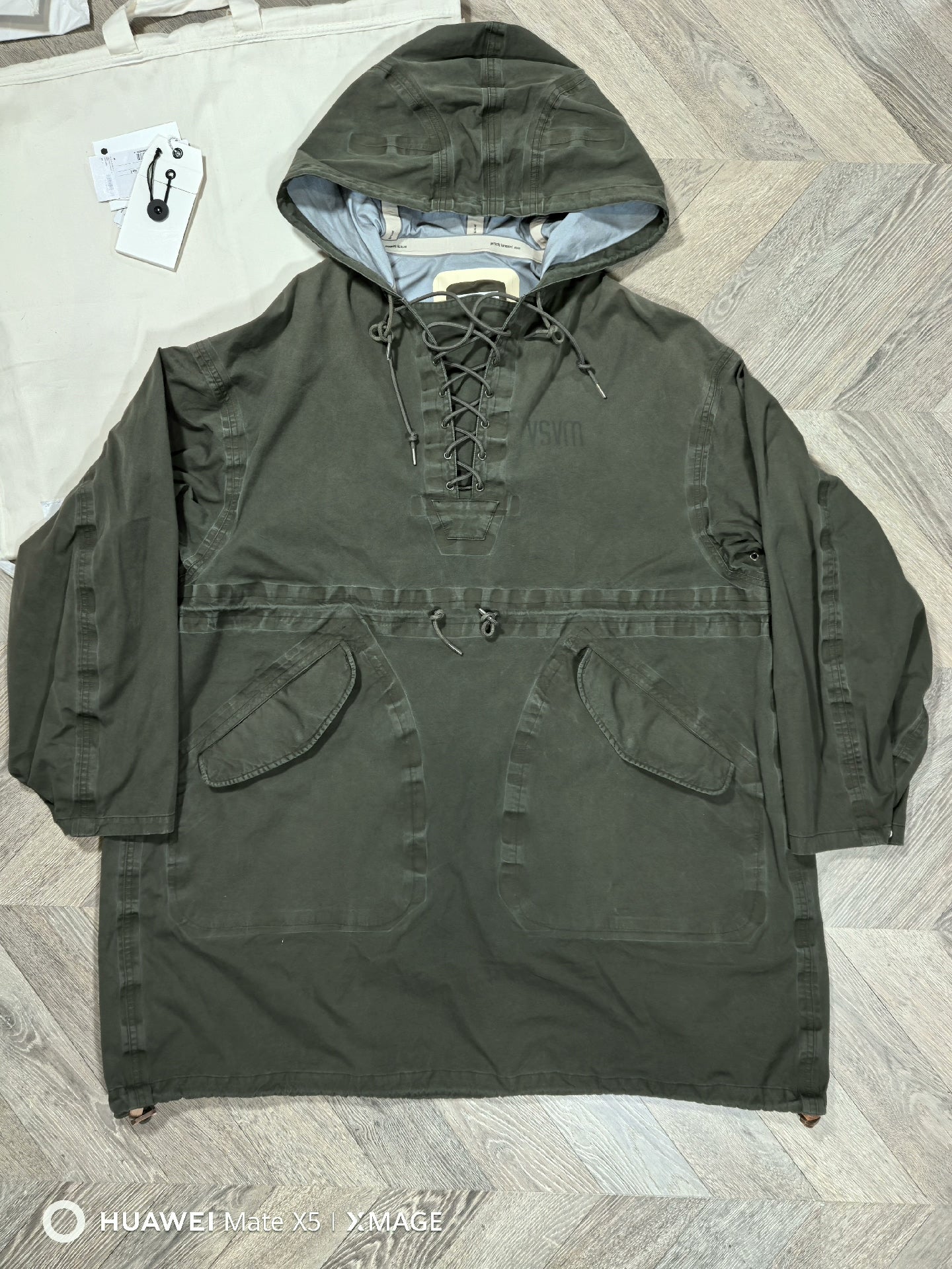 visvim chinook poncho in waterproof material