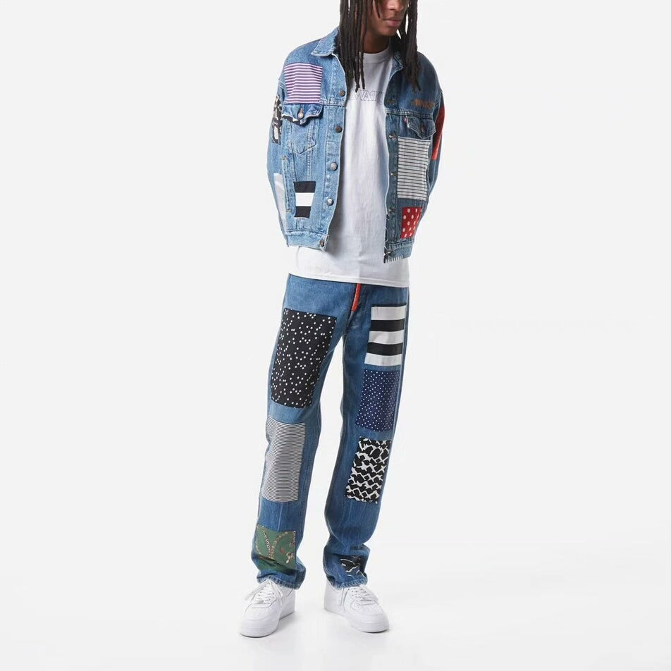 levi's x awake ny patchwork denim jacket