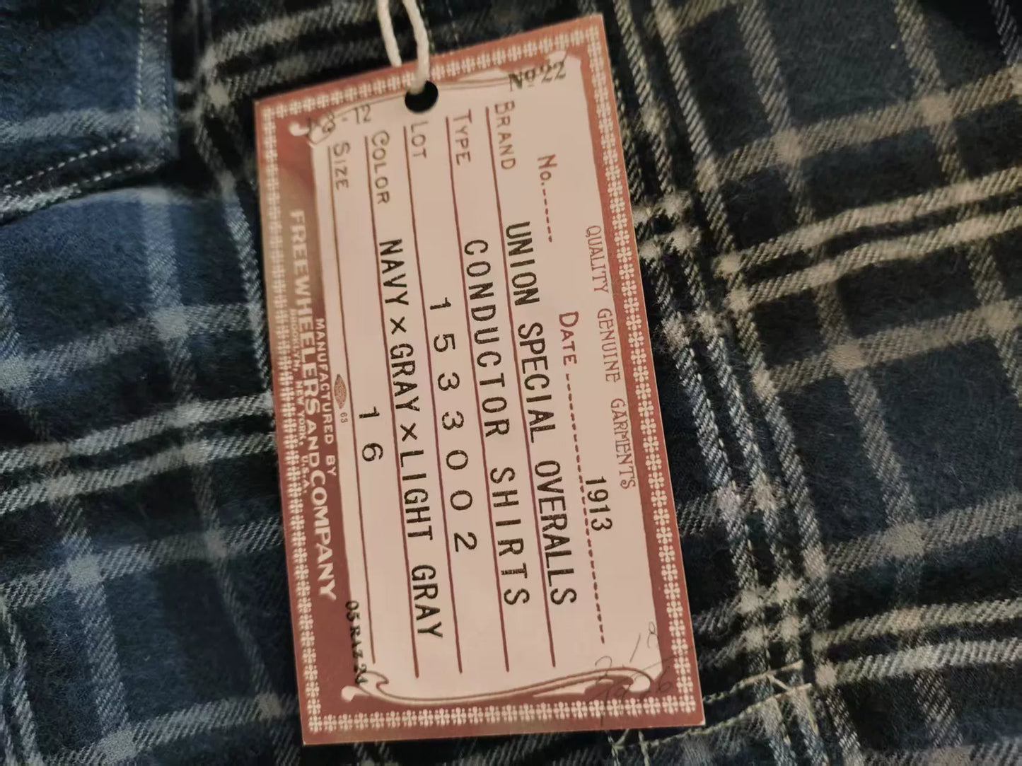 Navy Gray Wool Shirt by Freewheelers