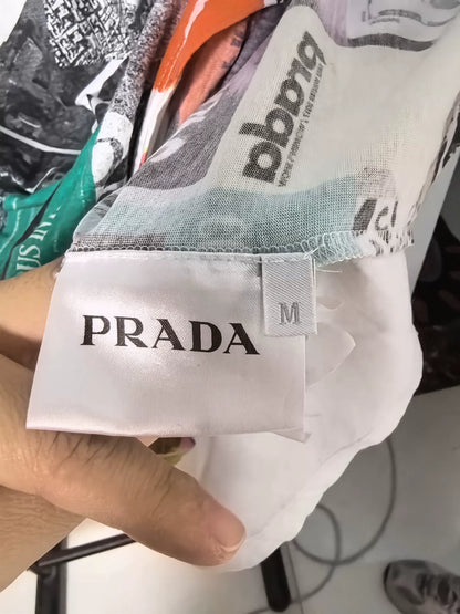 Authentic Prada Short Sleeve Triangle Logo Shirt