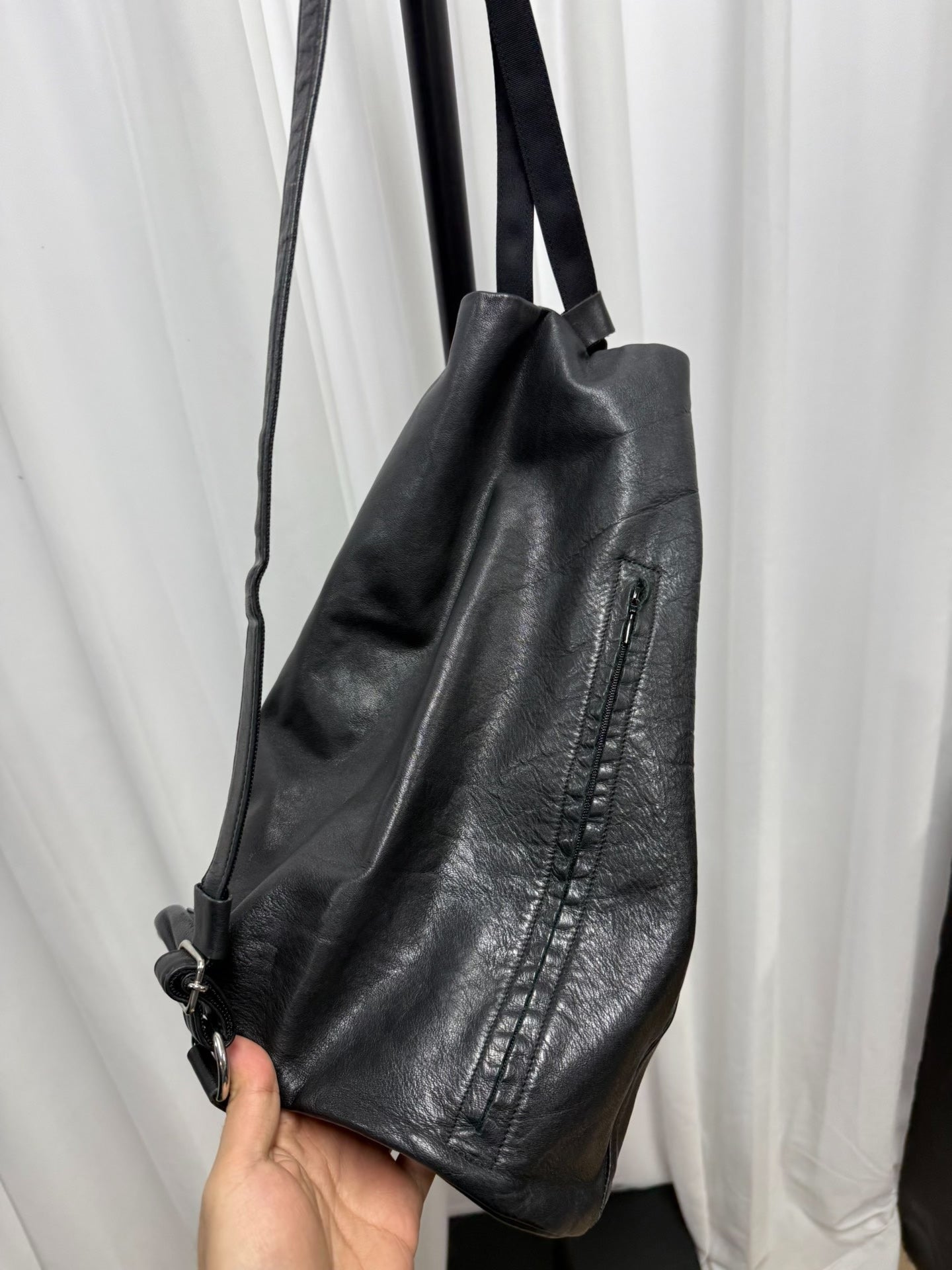 Yohji Yamamoto Y's Leather Bucket Bag