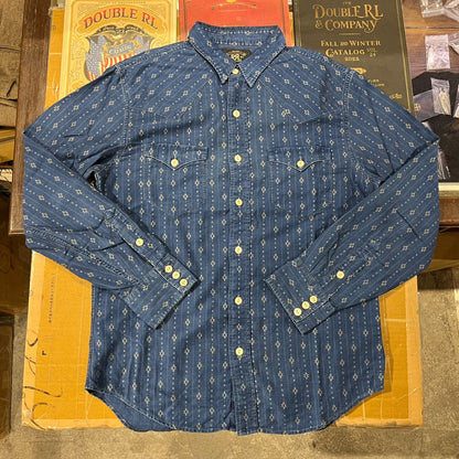 RRL Rare Indigo Dyed Print Shirt