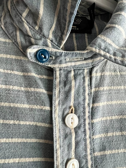 RRL Vintage Striped Blue Dye Pullover Shirt