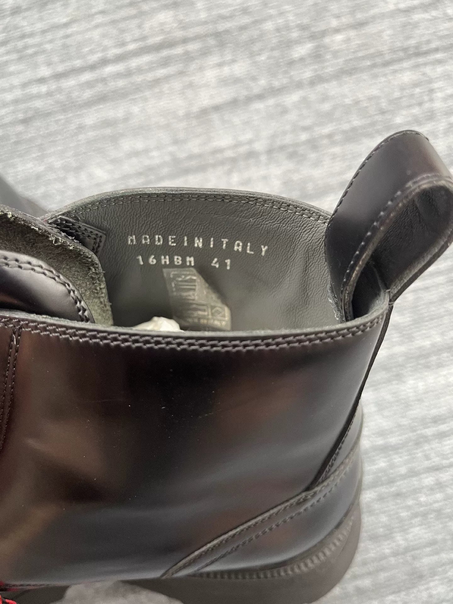 Dior Homme Red String Leather Boots