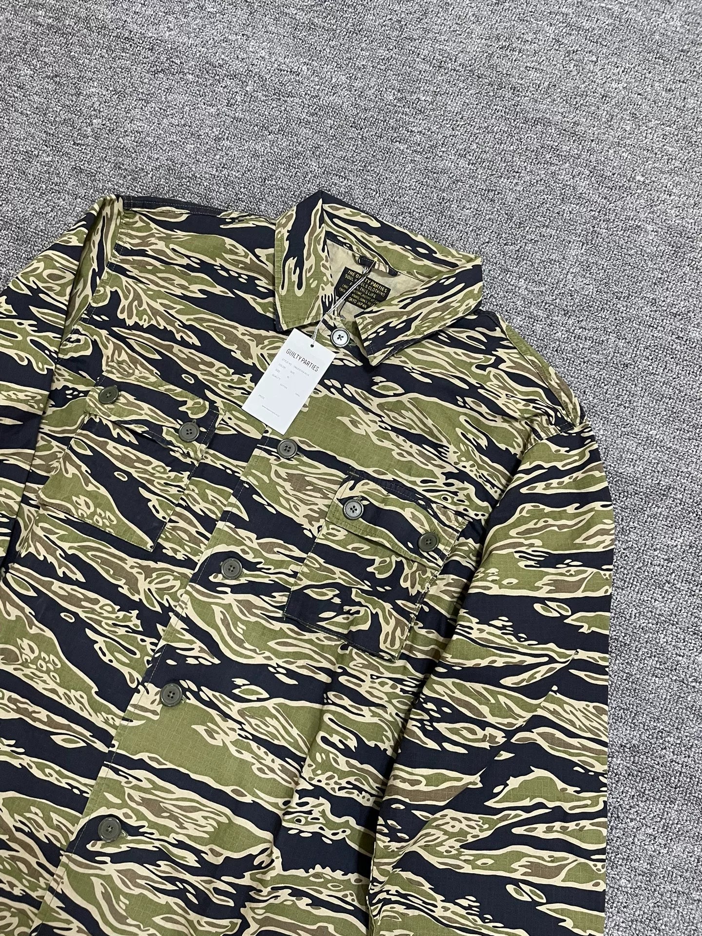 wacko maria camouflage tiger head jacket