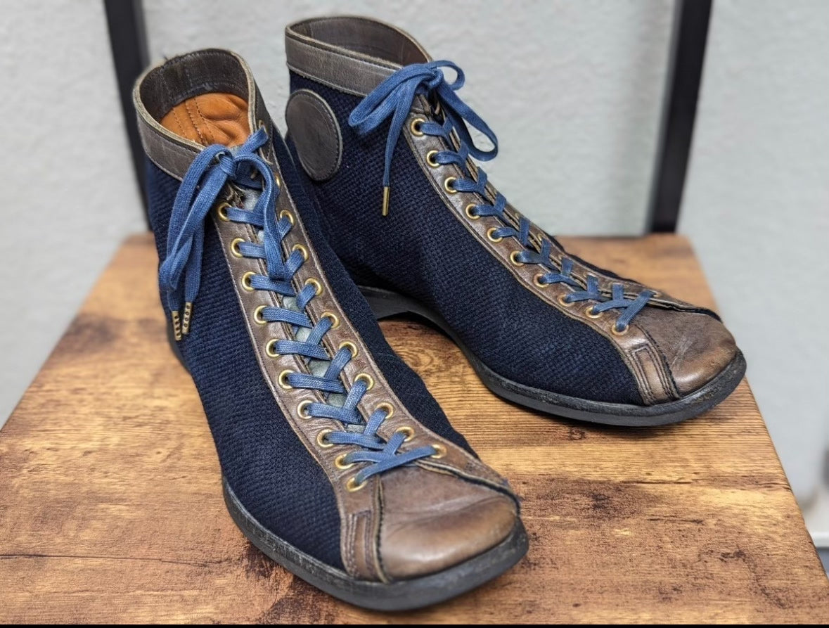 CLINCH x NITEKLUB Indigo Sashiko Boxing Boots