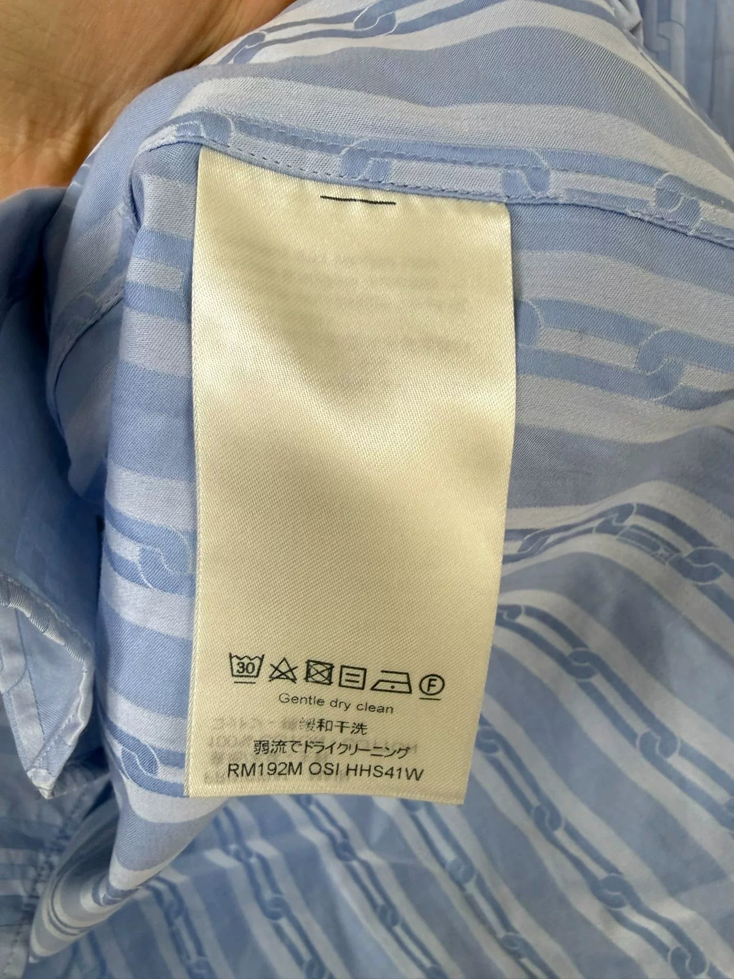 louis vuitton chain print long sleeve shirt