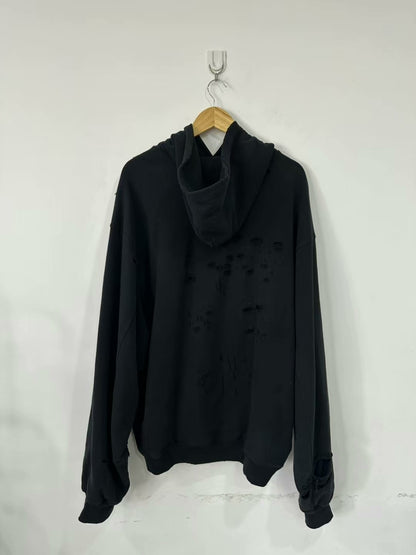 balenciaga oversized distressed hoodie size xs