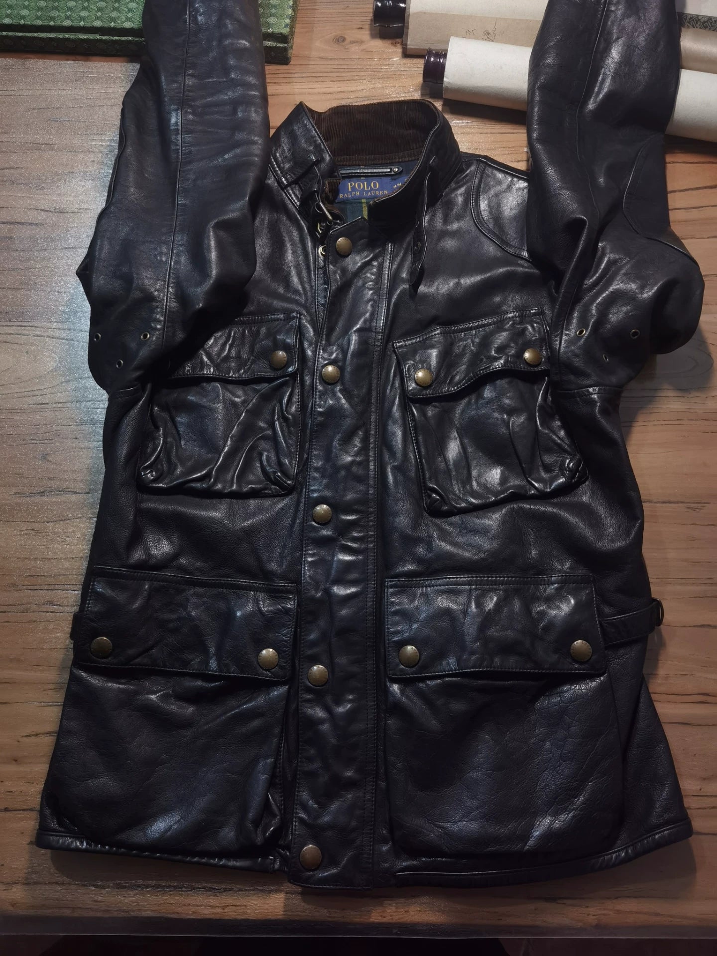 Ralph Lauren Four-Pocket Leather Field Jacket