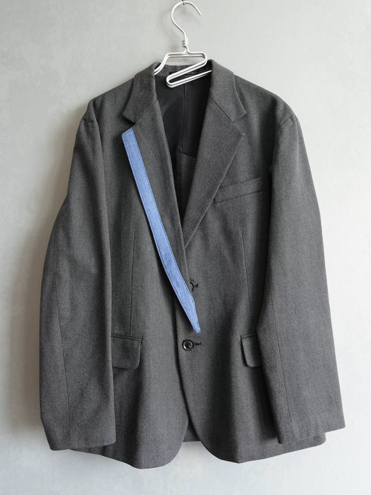 yohji yamamoto asymmetrical collar jacket