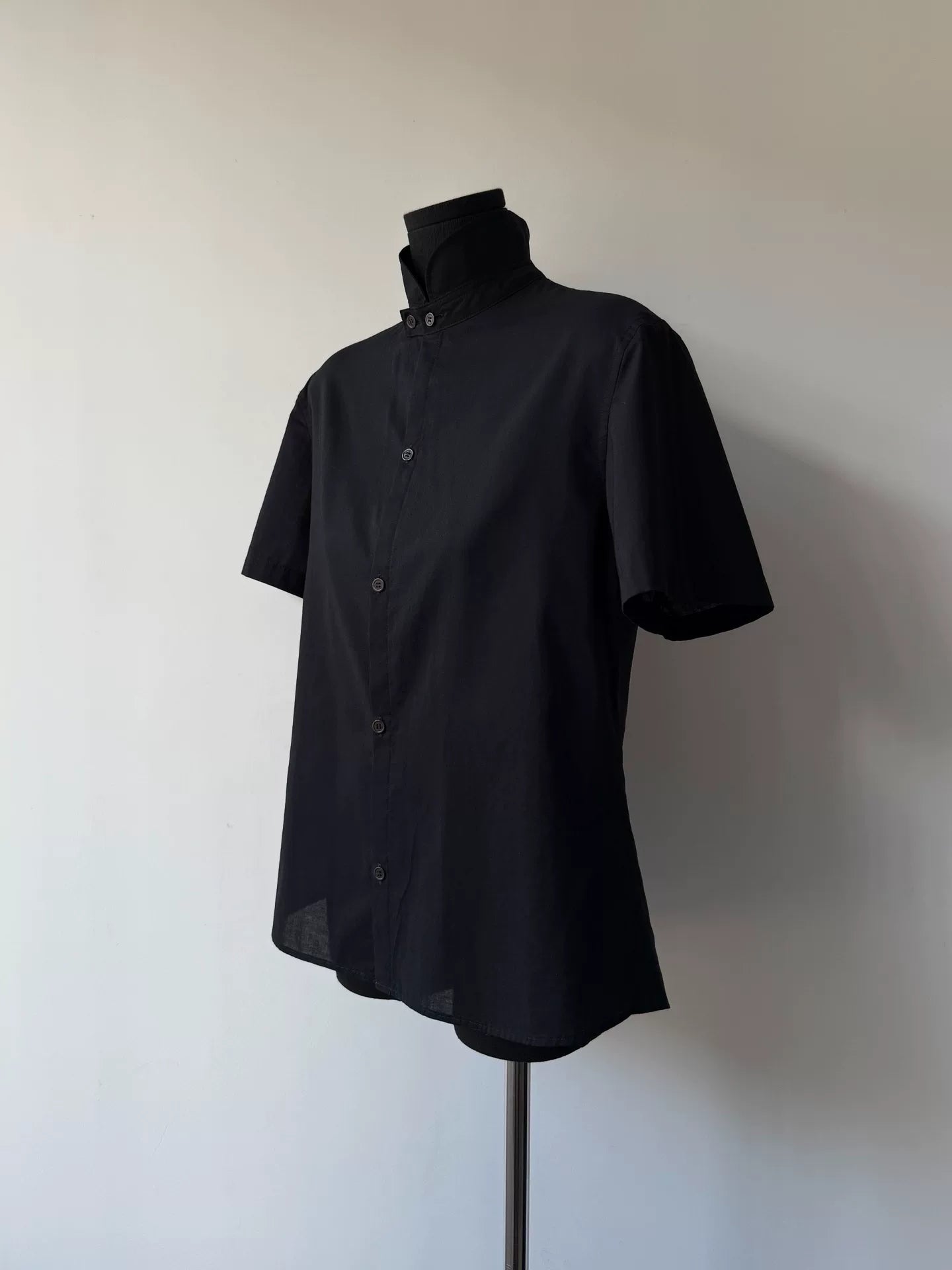 yohji yamamoto y's black short sleeve shirt