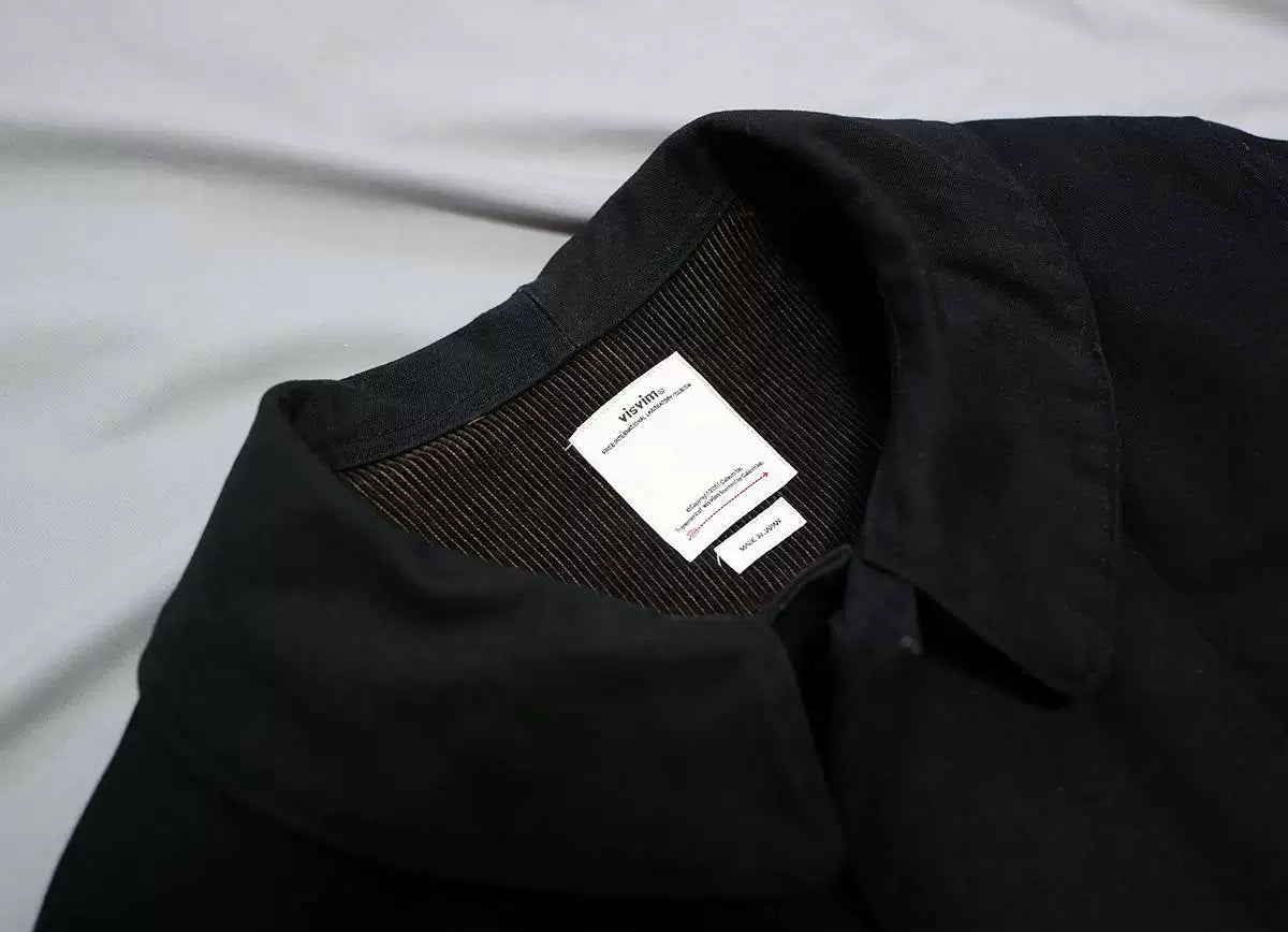 visvim magasin coat in black wool
