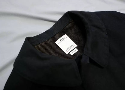 visvim magasin wool coat in black
