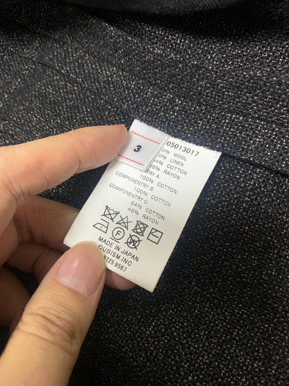 visvim verde tweed blazer in black