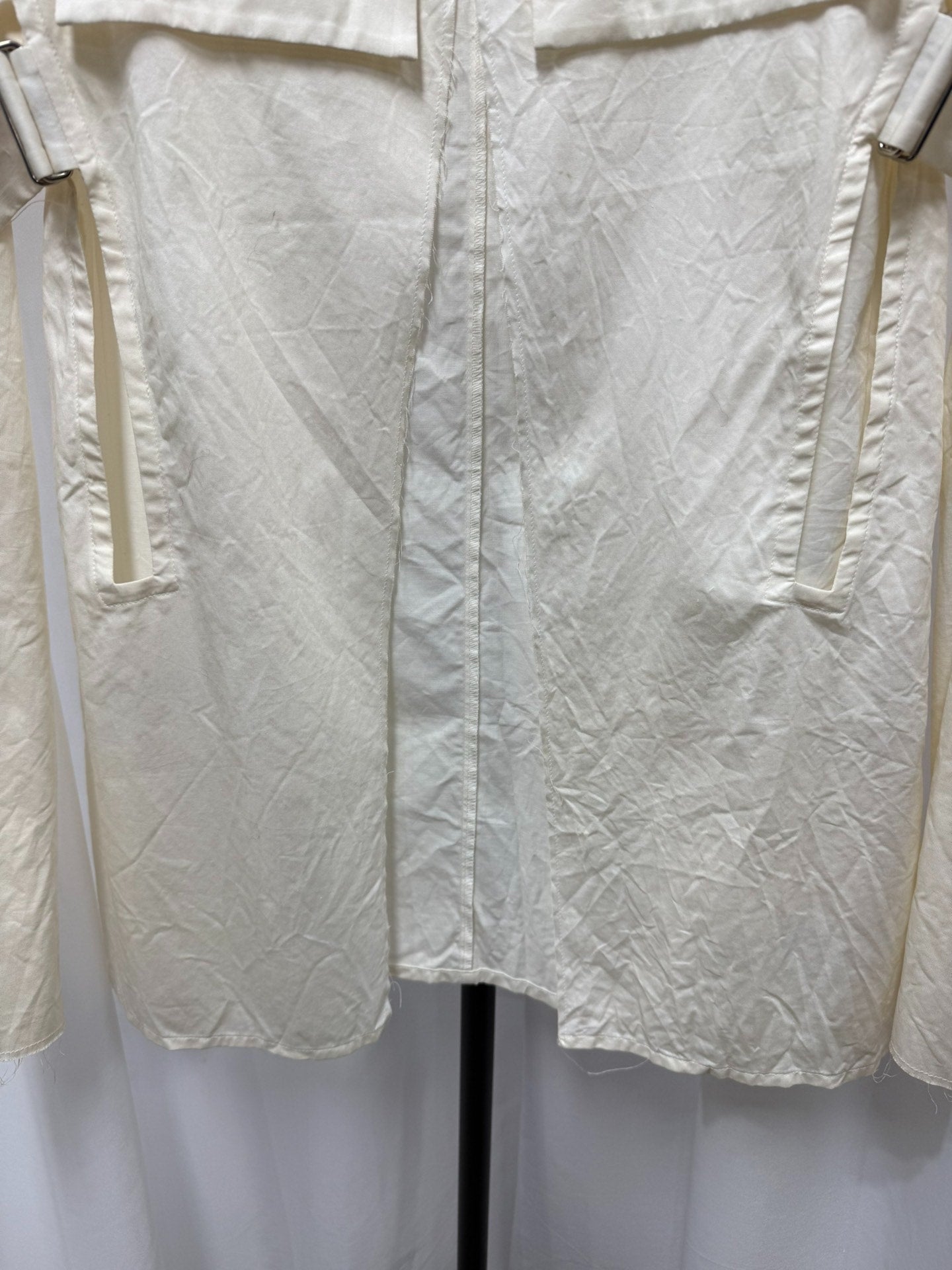 Yohji Yamamoto Main Line Distressed Silk Blend Shirt