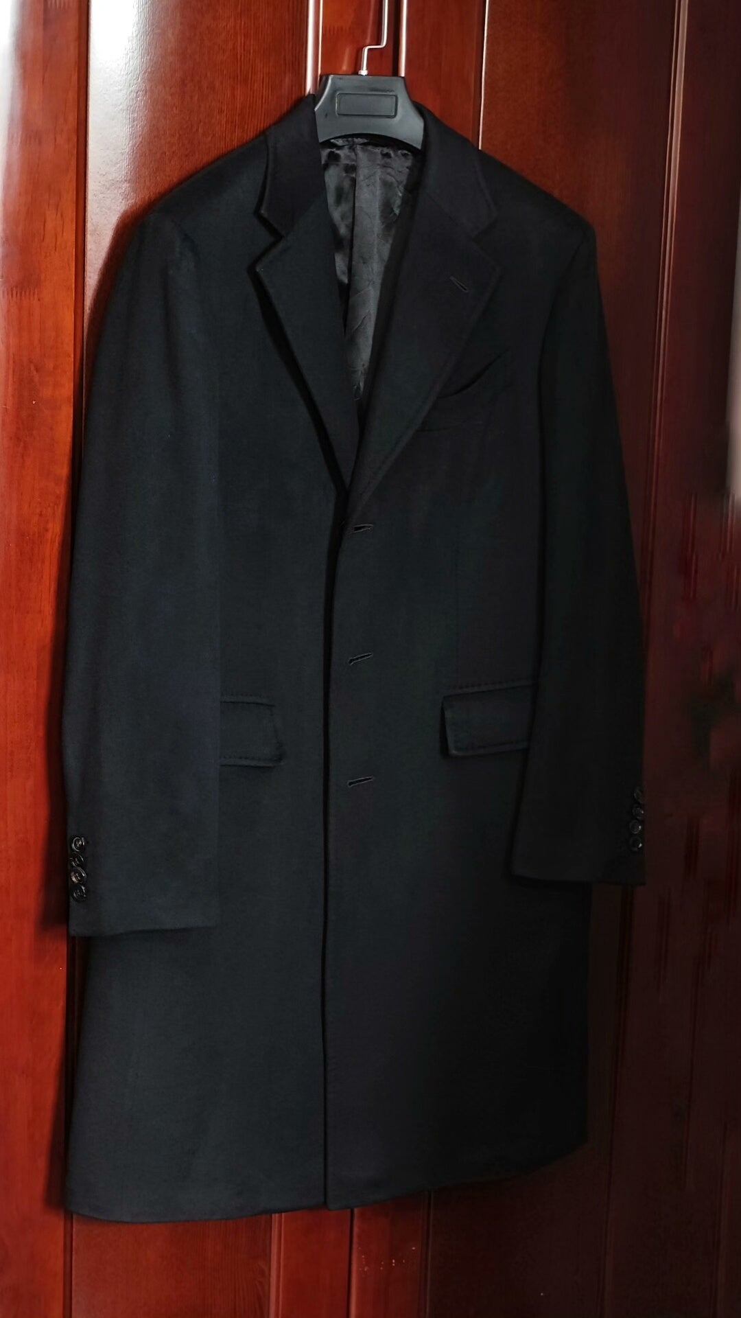 Zegna Black Cashmere Overcoat