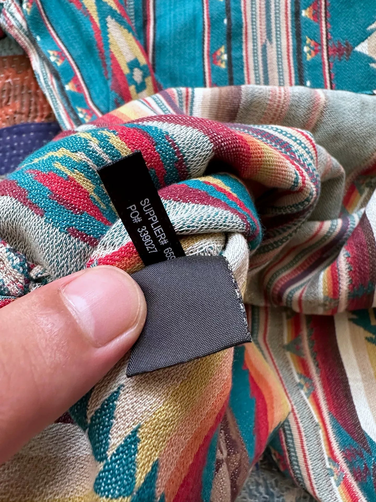 rrl southwestern print long sleeve shirt