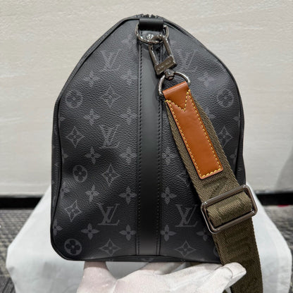 Louis Vuitton Keepall 45 Black Travel Bag
