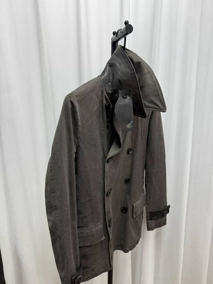 Backlash 拼皮水洗夹克 with Leather Details