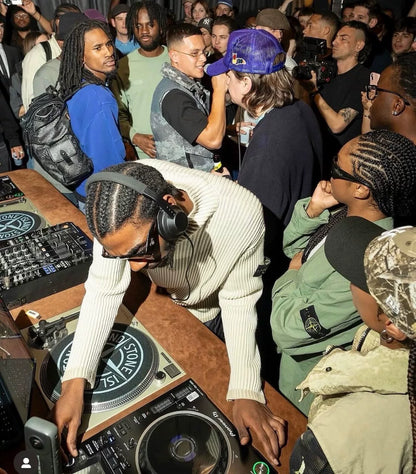 stone island half-zip knitted sweater