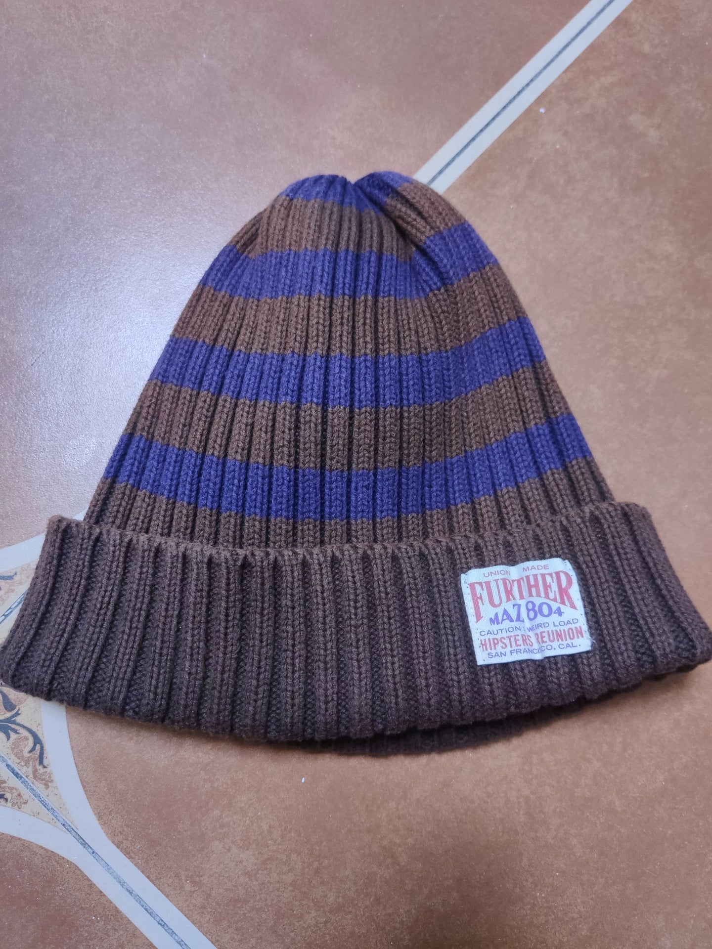 Striped Knit Beanie Hat for All
