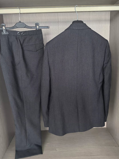 RAF SIMONS Black Wool Suit Set