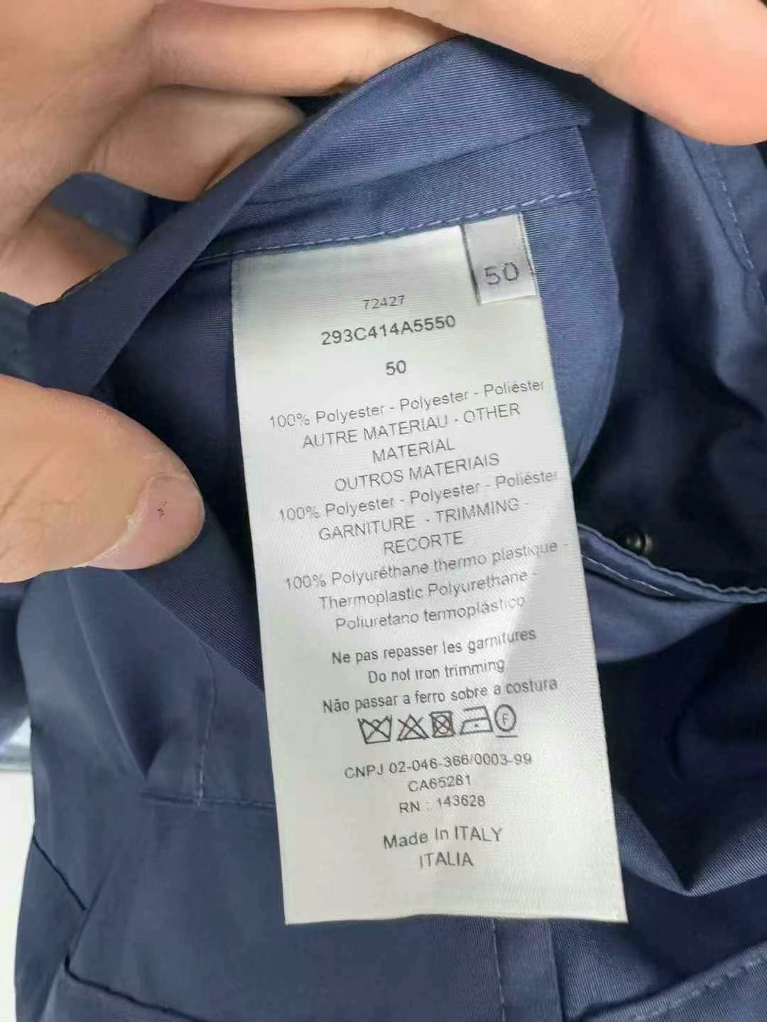 dior x parley waterproof blue jacket