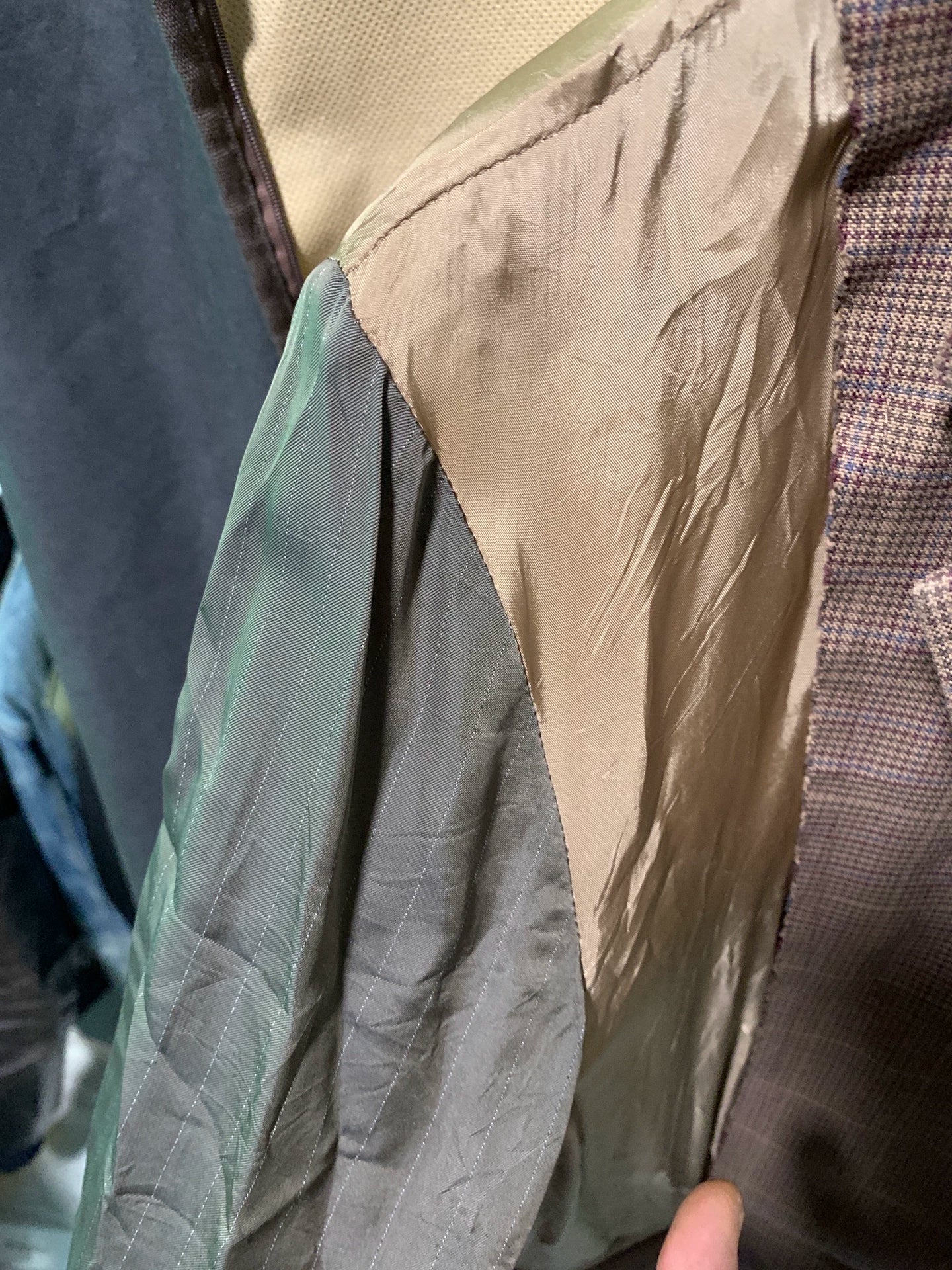 sacai classic men's patchwork blazer