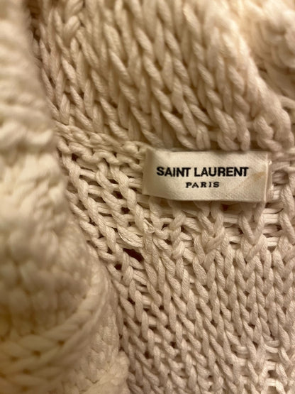 Saint Laurent Gradient Cable-Knit Hooded Cardigan