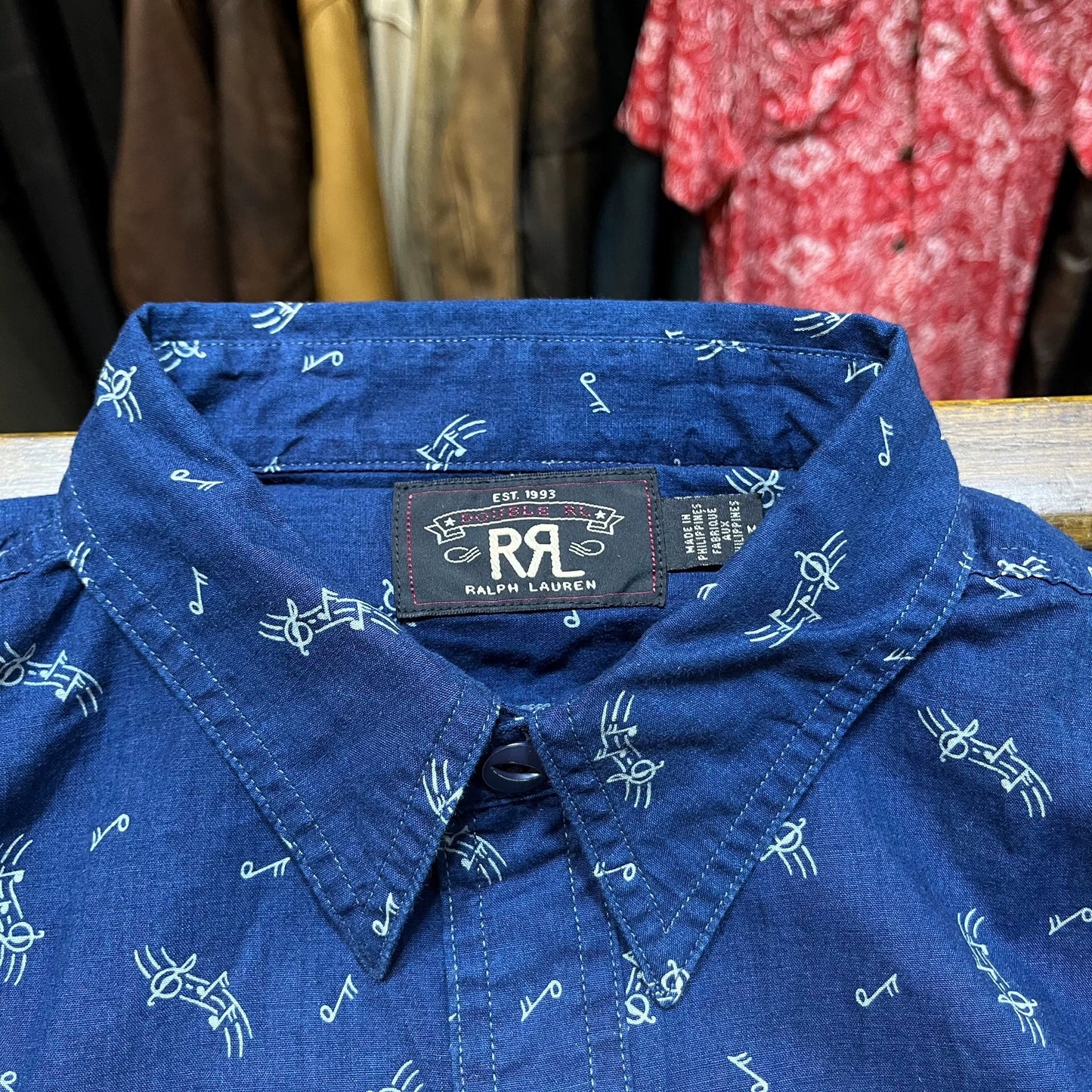 RRL Indigo Print Shirt