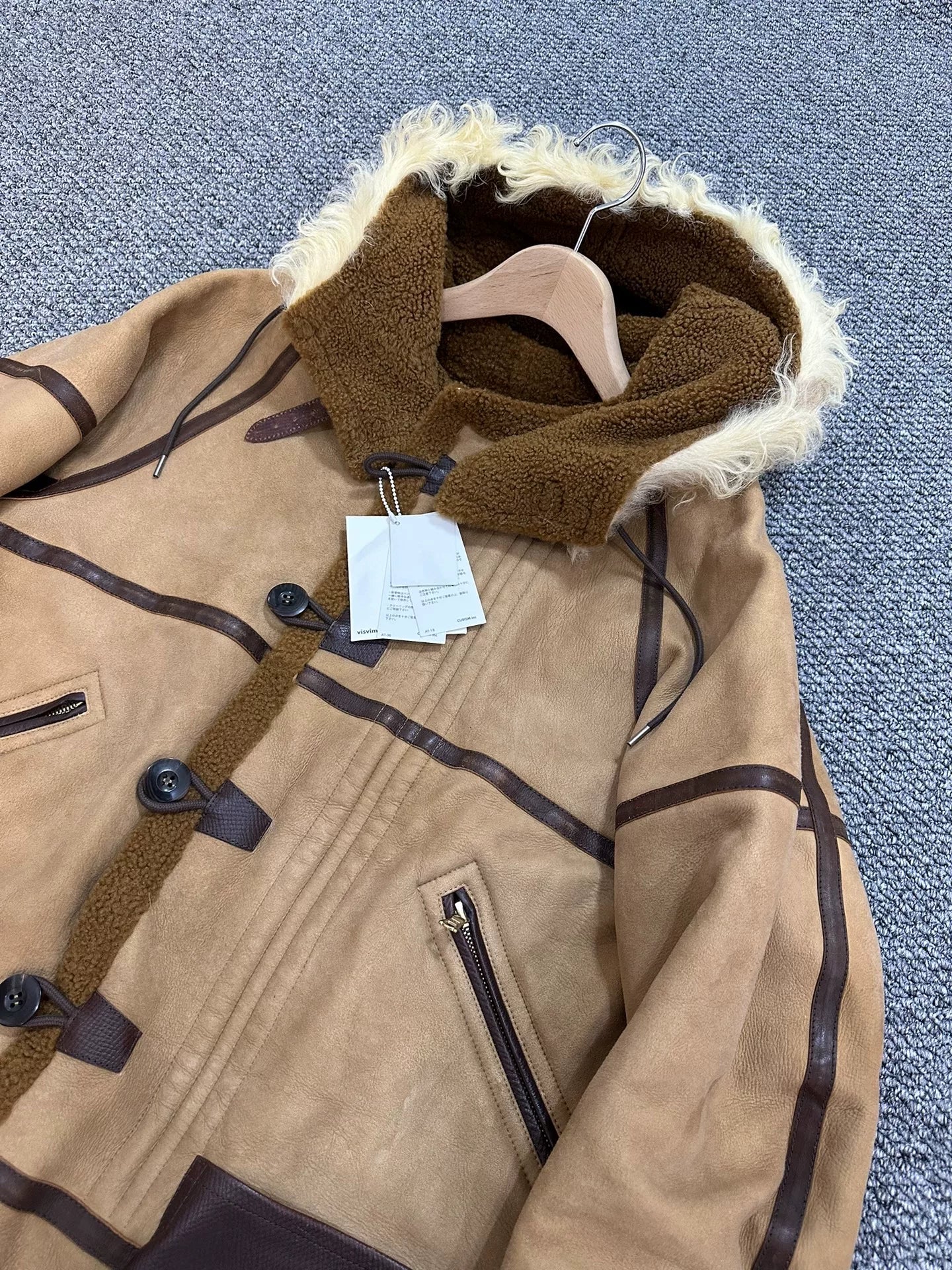 visvim Shearling Hudson Coat Size 4