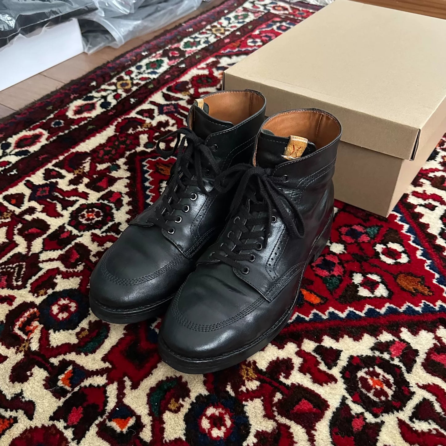 visvim nelson plain toe leather boots