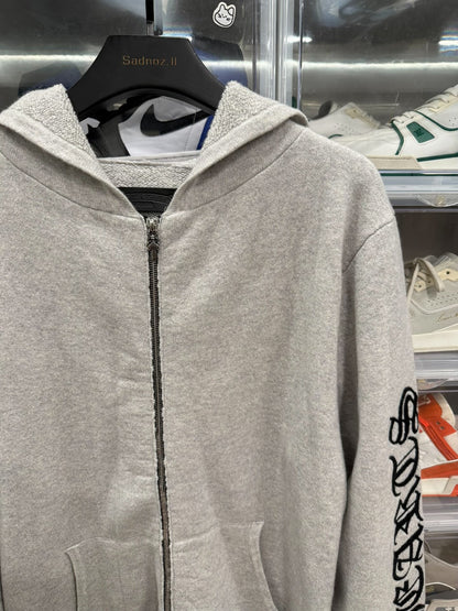 Chrome Hearts Gray Cashmere Zip Hoodie