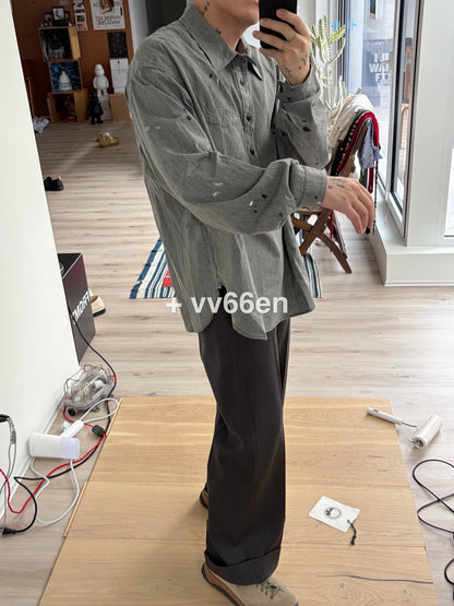 VISVIM 1910 P.O. Chambray Paint Splatter Shirt
