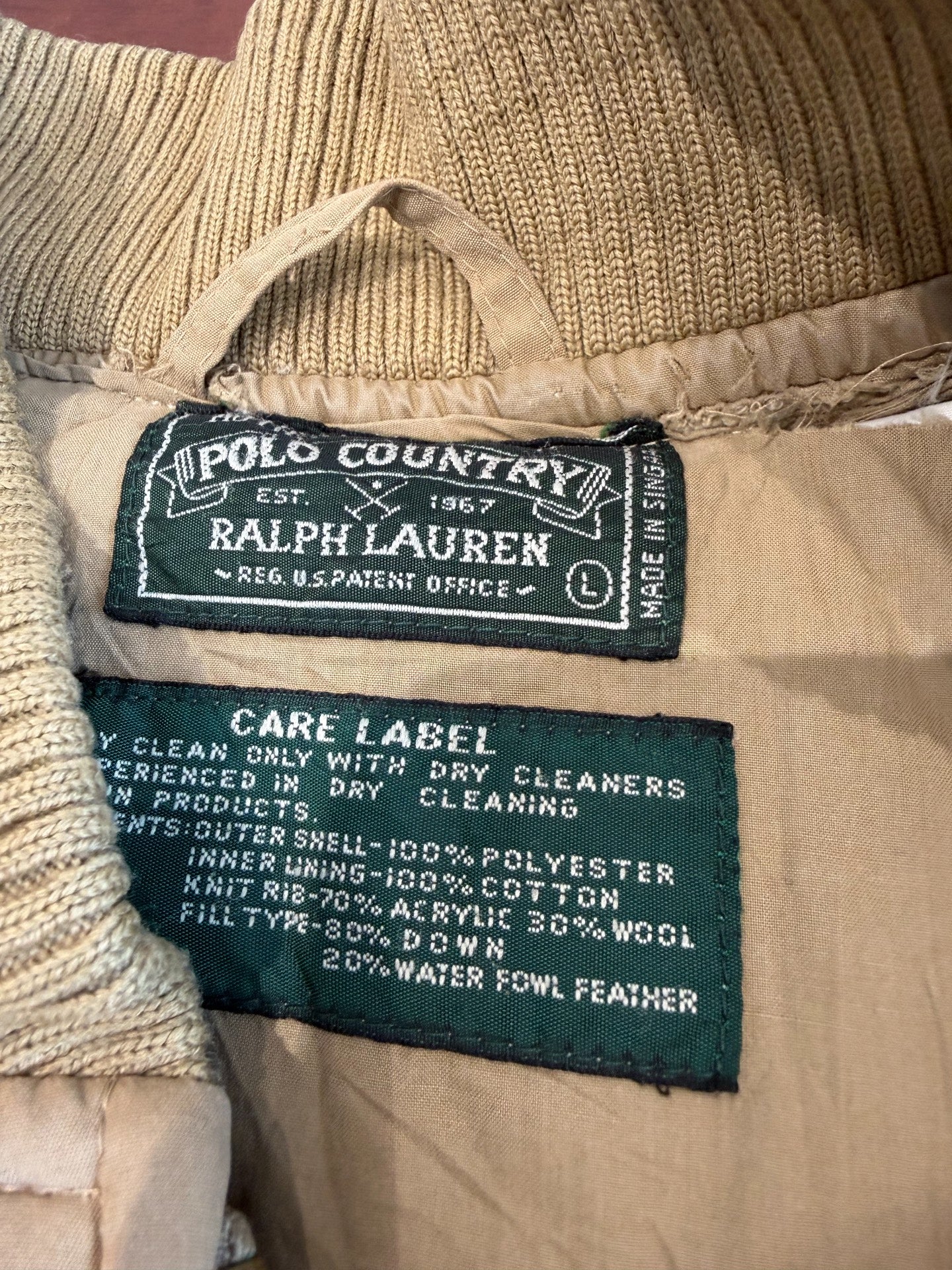 Ralph Lauren Vintage RRL Down Jacket
