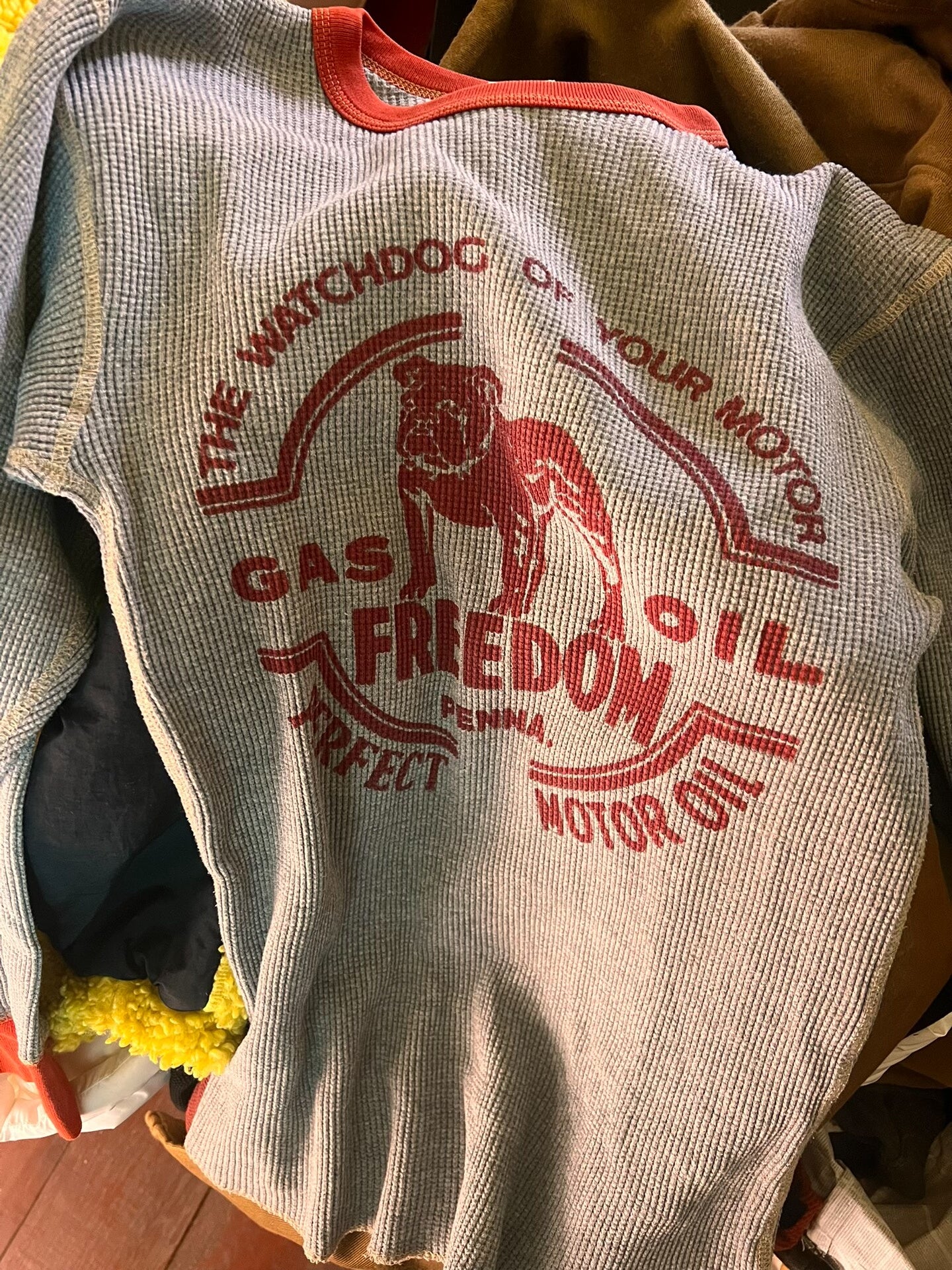 Freewheelers Waffle Knit Top Size S