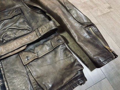 RRL Heavy Leather Hunting Jacket