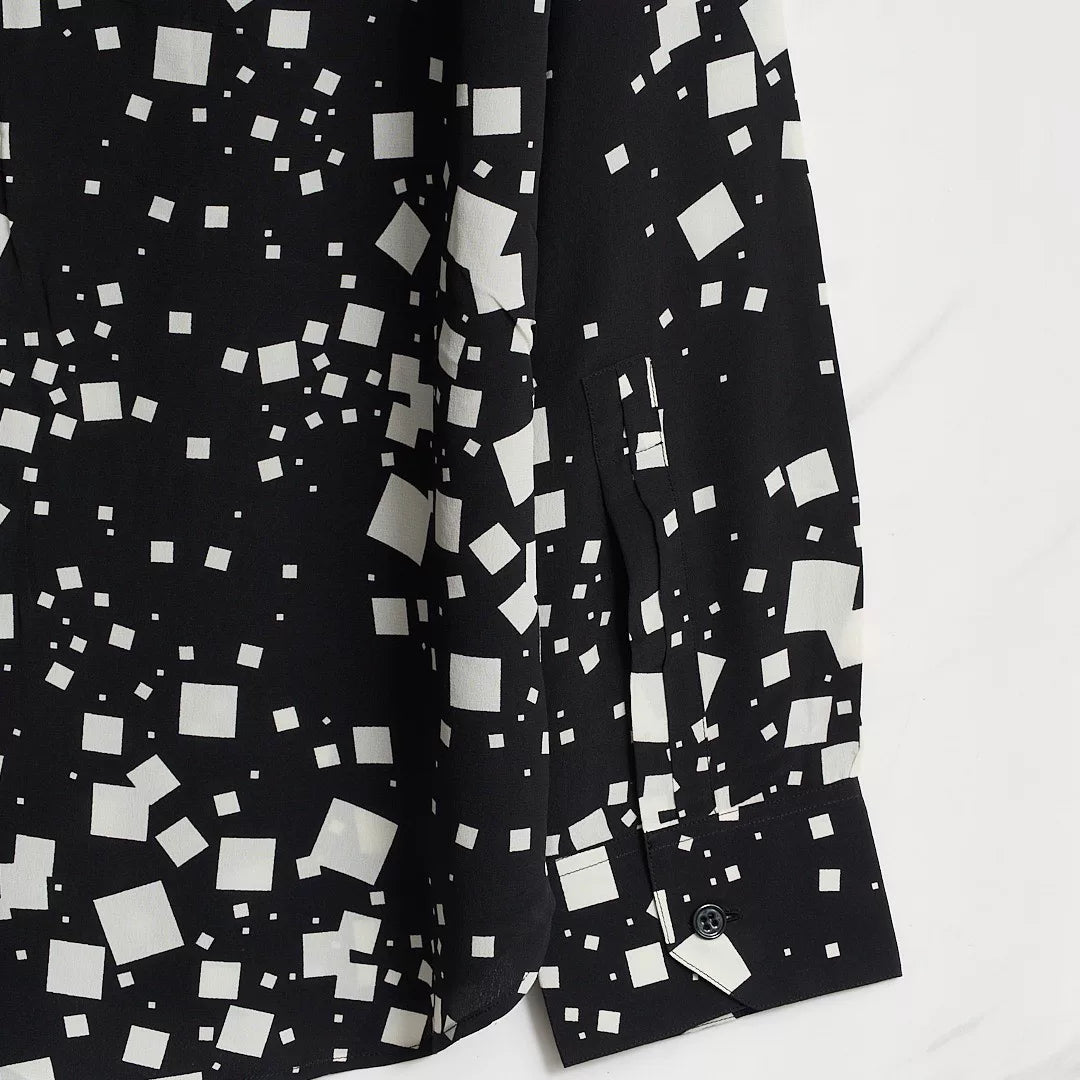Saint Laurent Men's Square Collar Shirt