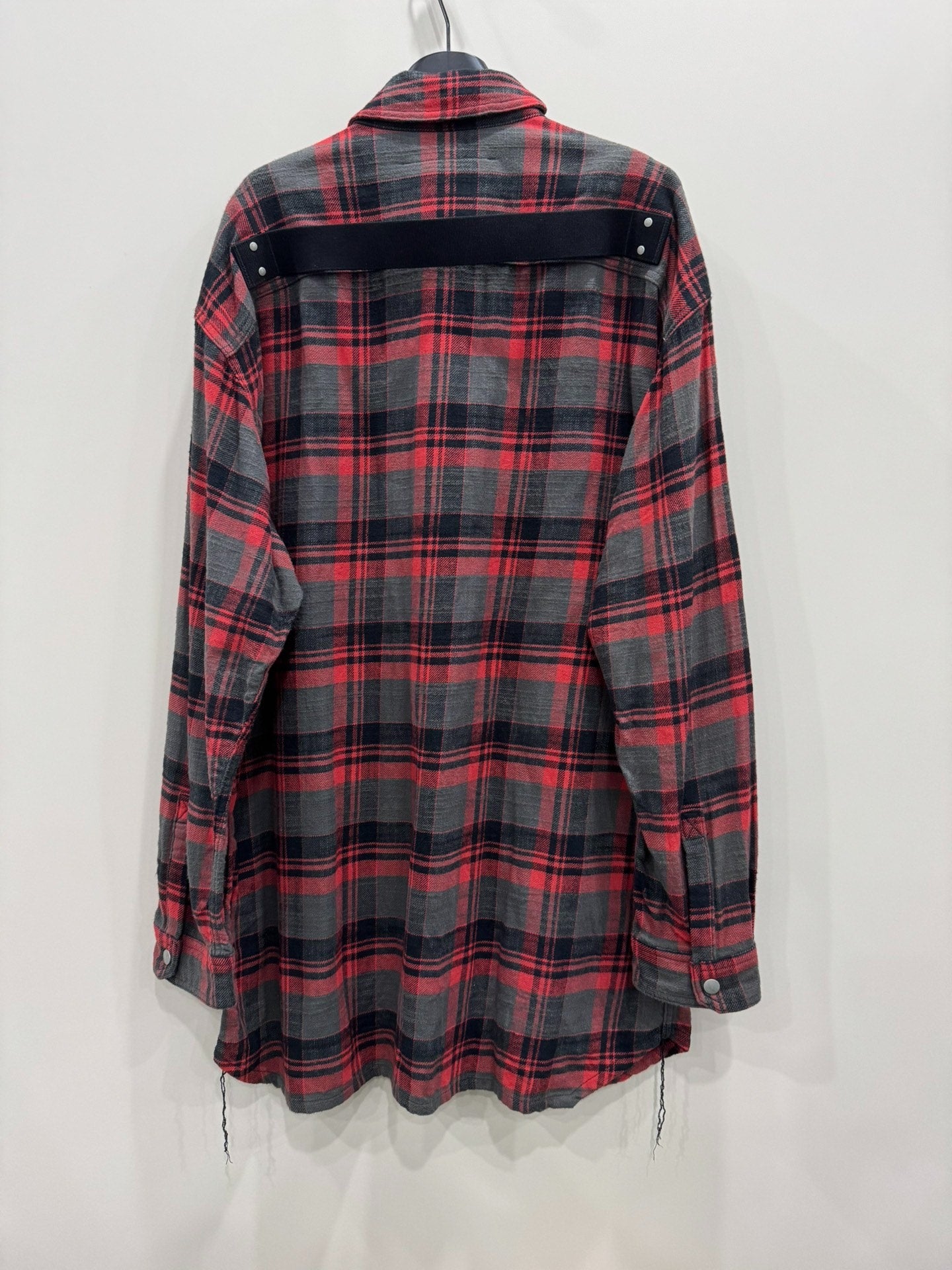 Rick Owens Drkshdw Distressed Plaid Shirt