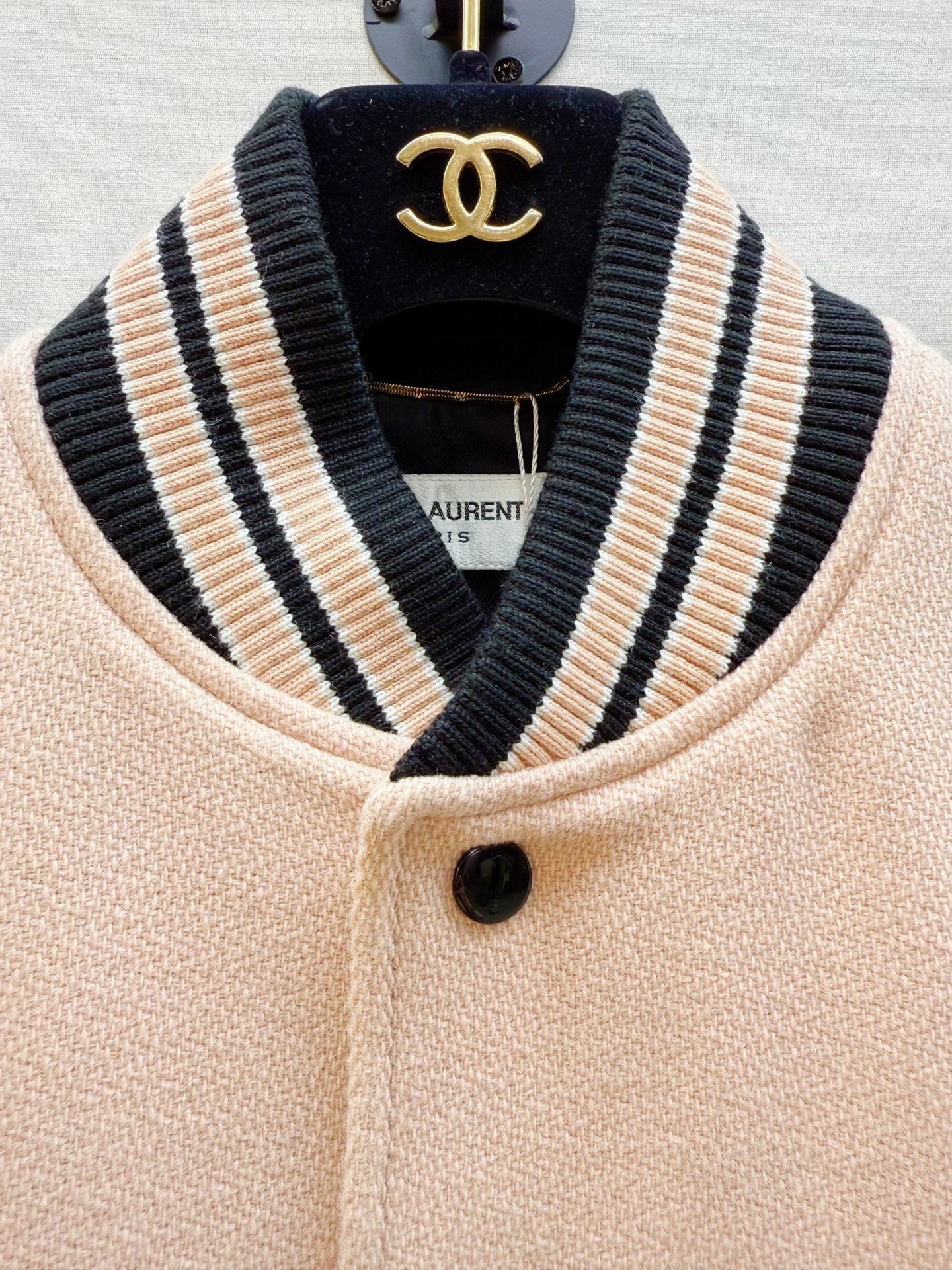 Saint Laurent SLP Pink Baseball Jacket