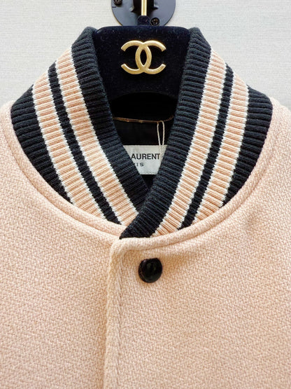 Saint Laurent SLP Pink Baseball Jacket