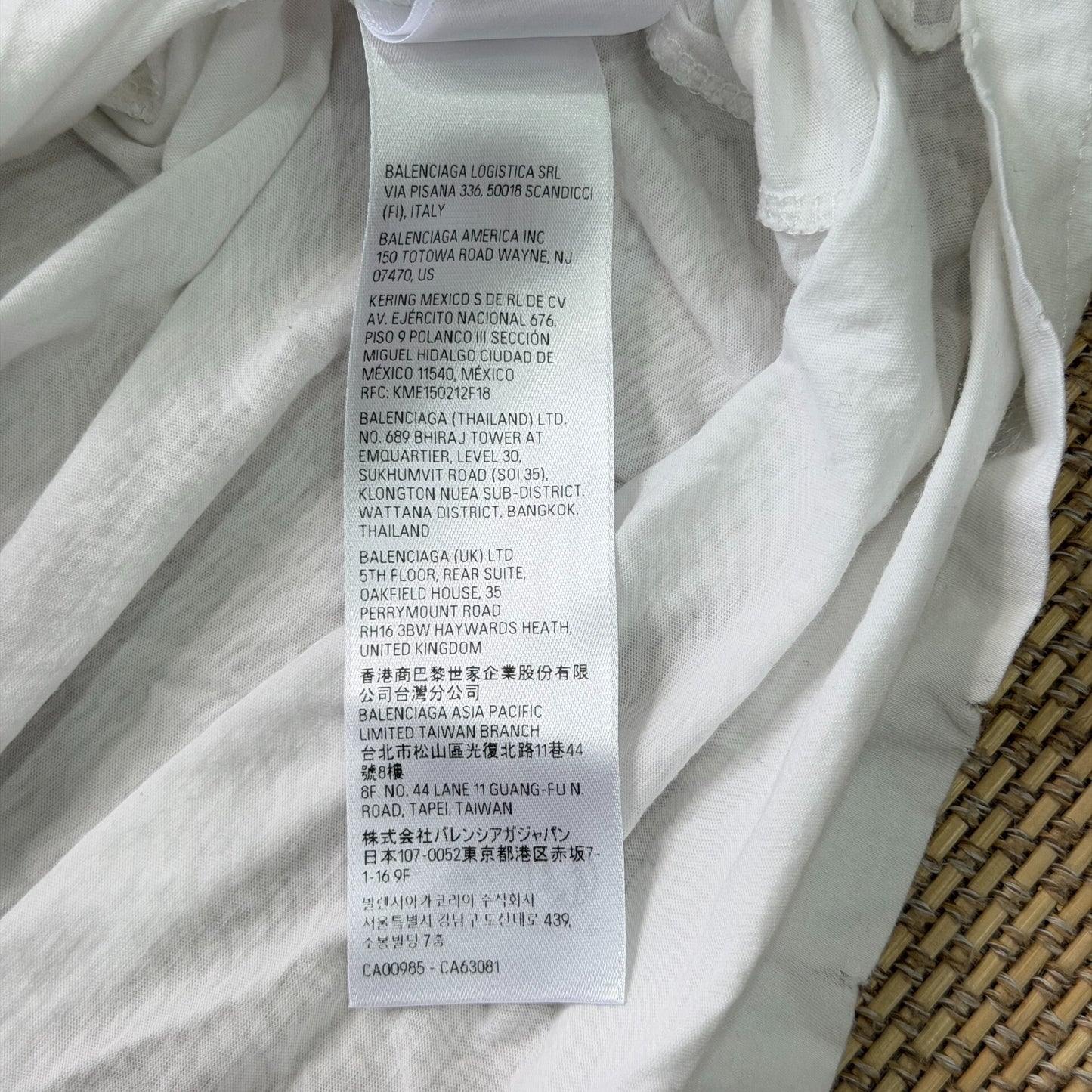 Balenciaga Vintage White Short Sleeve T-Shirt