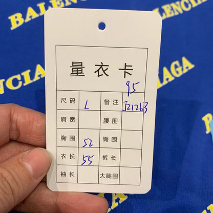 balenciaga blue printed hoodie sweatshirt