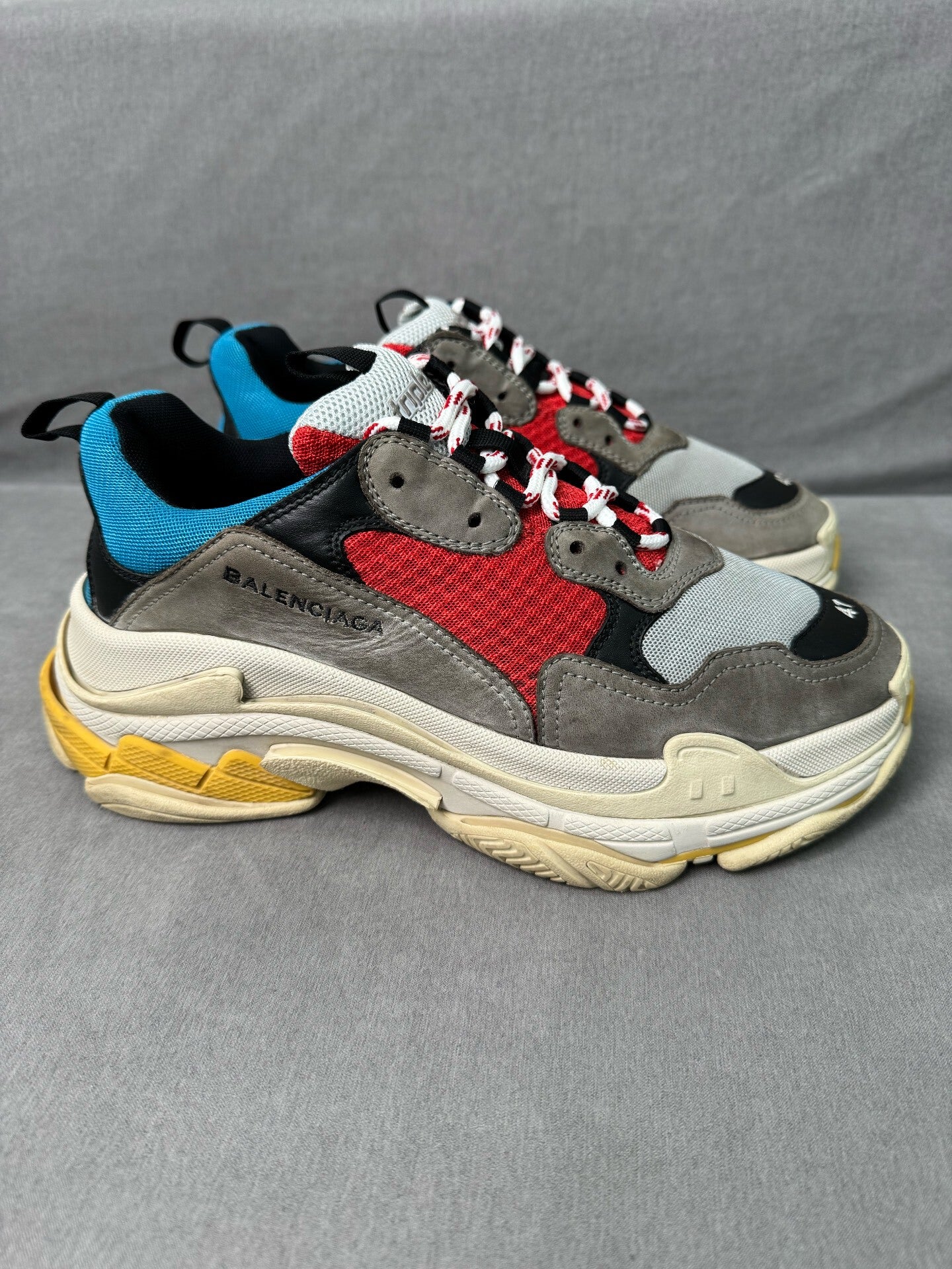 Balenciaga TripleS Red and Blue Sneakers Size 41