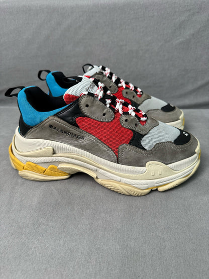Balenciaga TripleS Red and Blue Sneakers Size 41