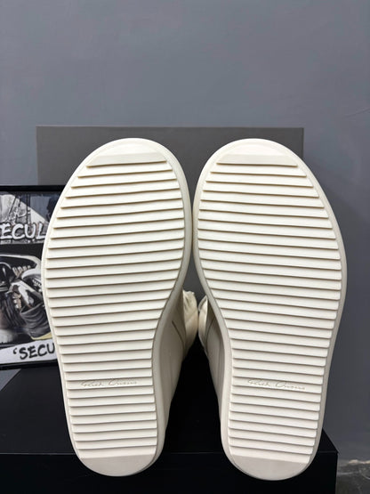 Rick Owens Mega Show Milk White Geobasket Boots