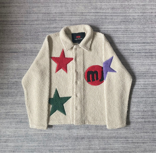 cpfm star embroidered fleece jacket