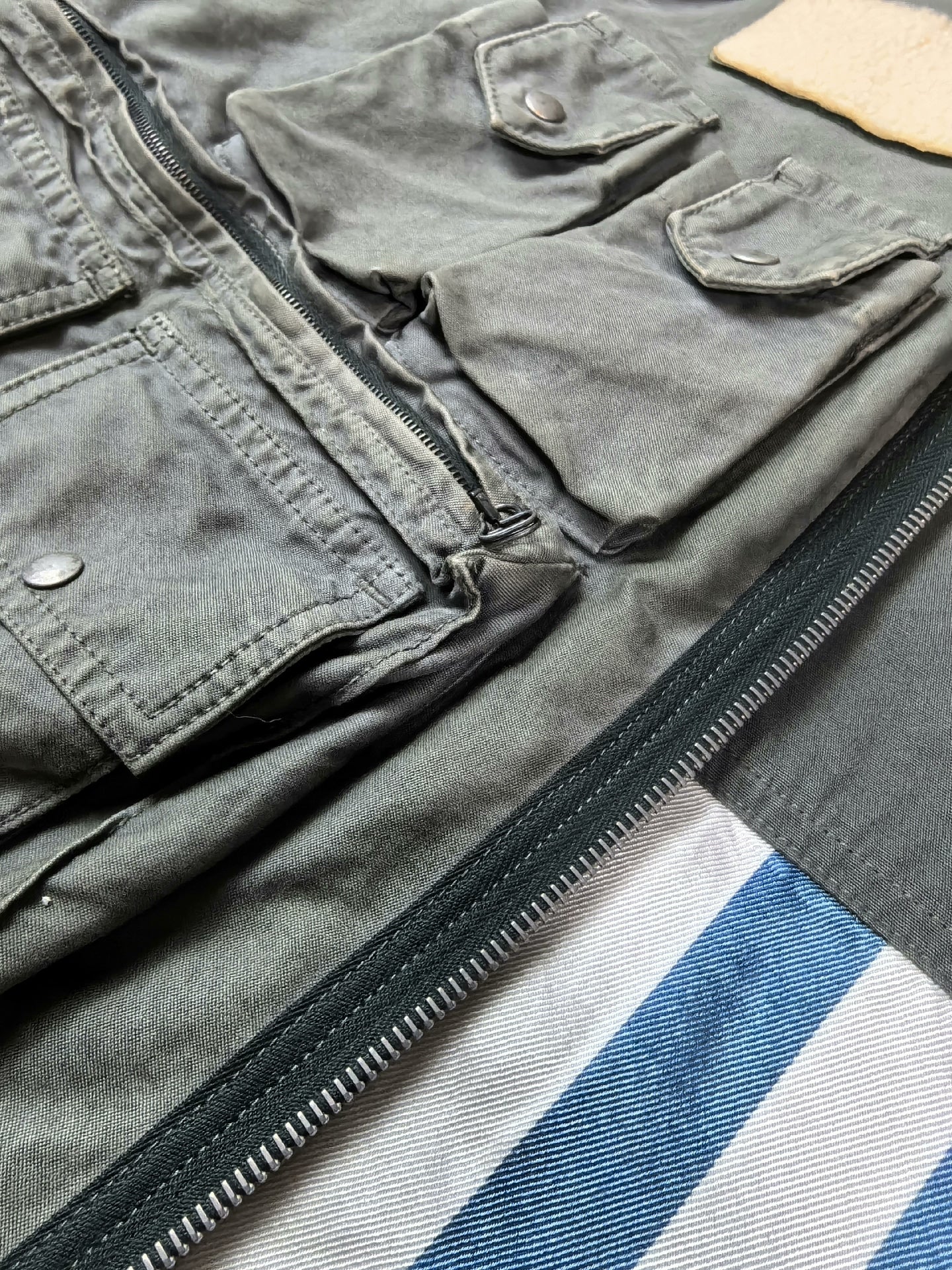 visvim pilar fisherman vest in green