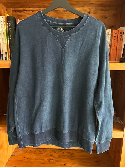 visvim blue dye long sleeve sweatshirt