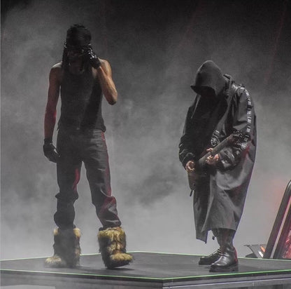 Celine Homme Brown Faux Fur Boots